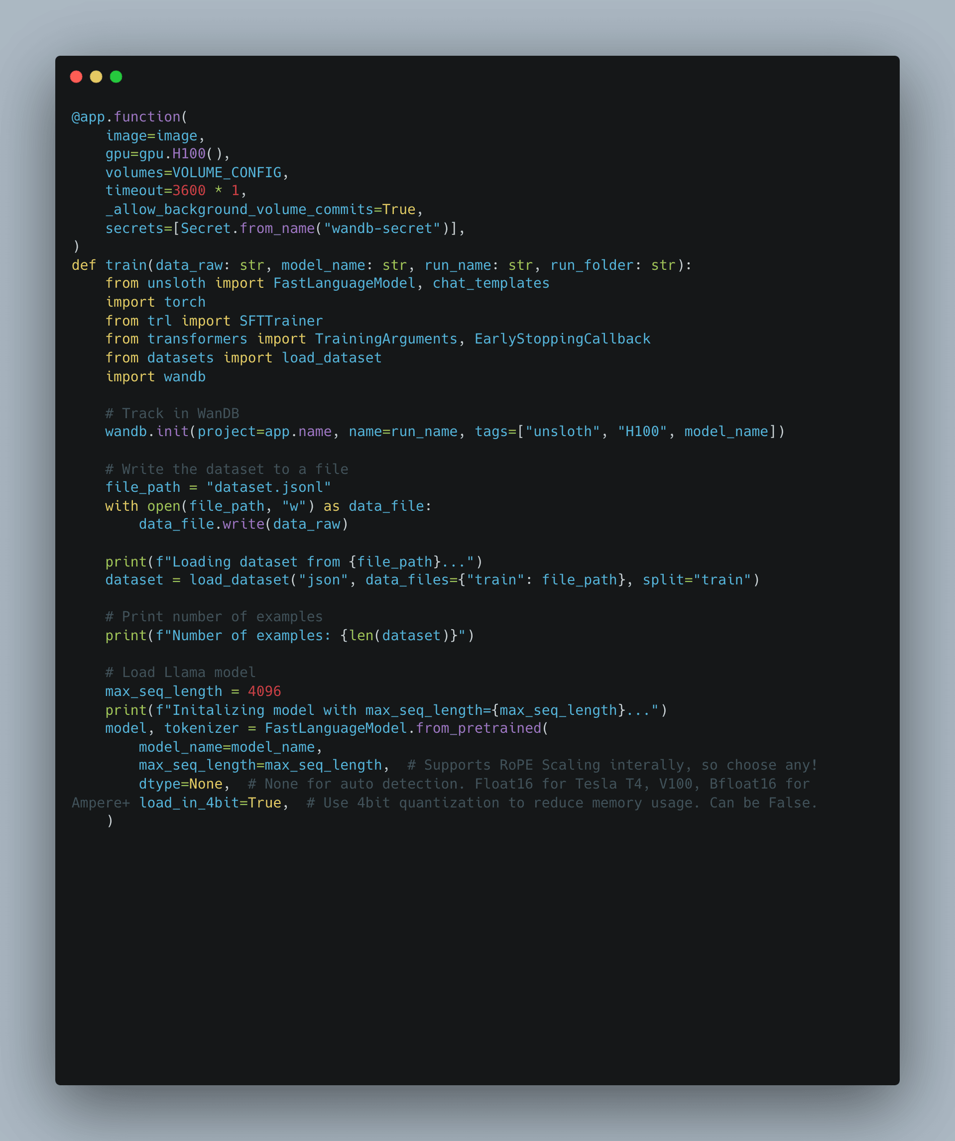 Fine tune Llama 70B using Unsloth, LoRA & Modal as easy as OpenAI ChatGPT